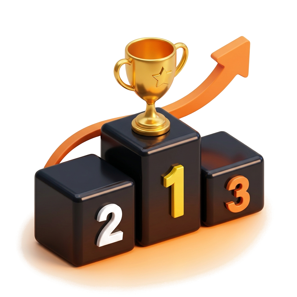 Outxbid Leaderboard 3D Podium with Trophy
